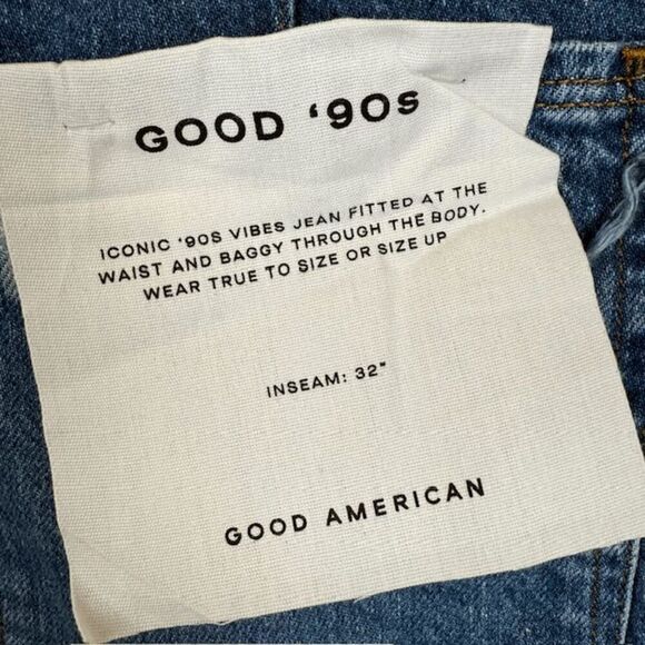 NWT Good American Good 90's Relaxed Loose Jeans Indigo Wash Size 8 / 29 - Picture 5 of 15